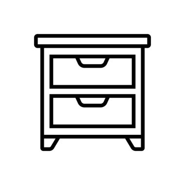 Beyaz arkaplanda çekmece simgesi tasarım şablonu