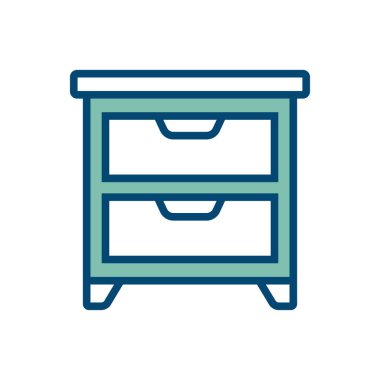 Beyaz arkaplanda çekmece simgesi tasarım şablonu