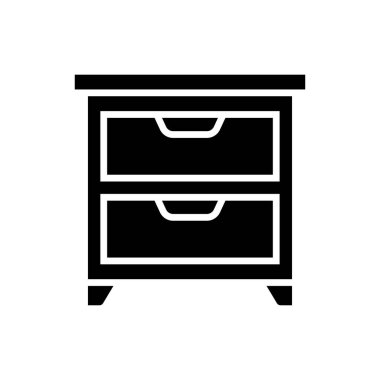 Beyaz arkaplanda çekmece simgesi tasarım şablonu