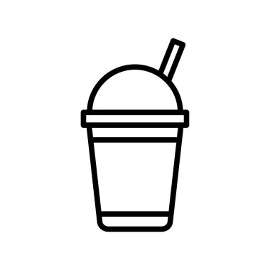 beyaz arkaplanda içecek ikon vektör tasarım şablonu