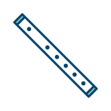 Beyaz arkaplanda flüt simgesi tasarım şablonu