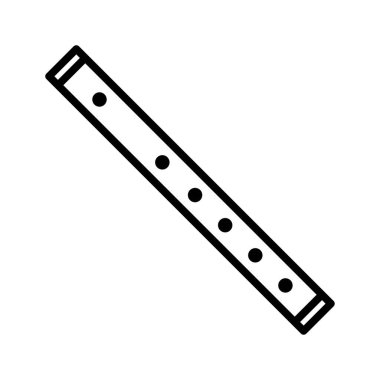 Beyaz arkaplanda flüt simgesi tasarım şablonu