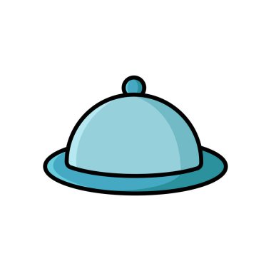 yiyecek tepsisi ikon vektör tasarım şablonu beyaz arkaplan