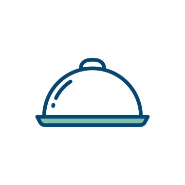 yiyecek tepsisi ikon vektör tasarım şablonu beyaz arkaplan