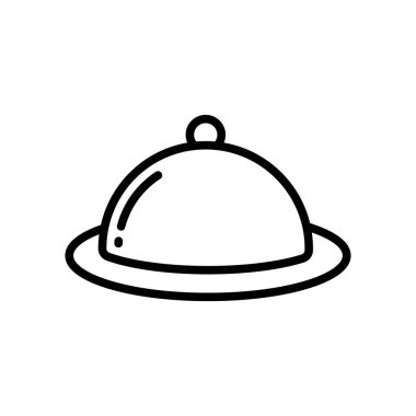 yiyecek tepsisi ikon vektör tasarım şablonu beyaz arkaplan