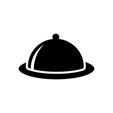 yiyecek tepsisi ikon vektör tasarım şablonu beyaz arkaplan