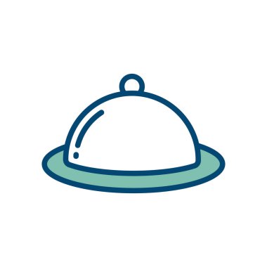 yiyecek tepsisi ikon vektör tasarım şablonu beyaz arkaplan