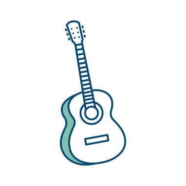 gitar simgesi tasarım şablonu beyaz arkaplan