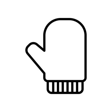 Mutfak eldiveni ikon vektör tasarım şablonu beyaz arkaplan