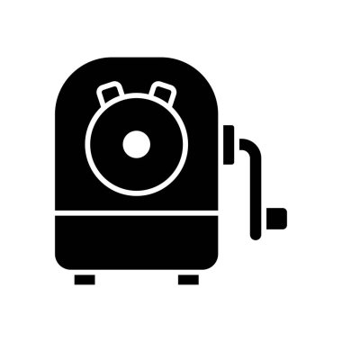 Beyaz arkaplanda kalem keskinleştirici ikon vektör tasarım şablonu