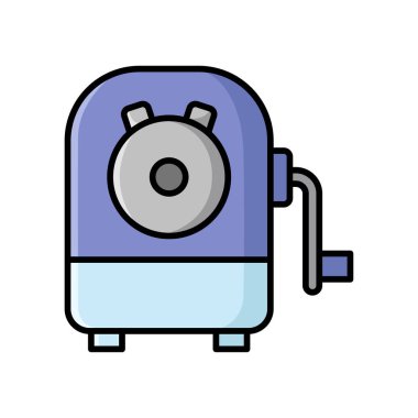 Beyaz arkaplanda kalem keskinleştirici ikon vektör tasarım şablonu