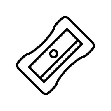 Beyaz arkaplanda kalem keskinleştirici ikon vektör tasarım şablonu