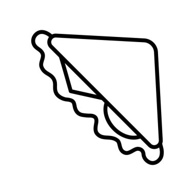 Beyaz arkaplanda sandviç simgesi tasarım şablonu