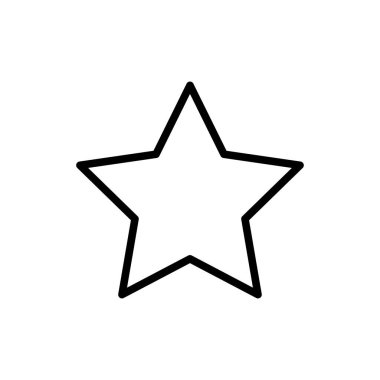 Beyaz arkaplanda yıldız simgesi tasarım şablonu