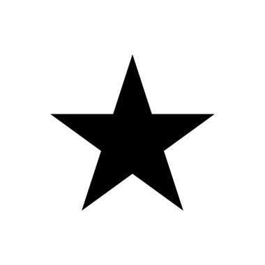 Beyaz arkaplanda yıldız simgesi tasarım şablonu