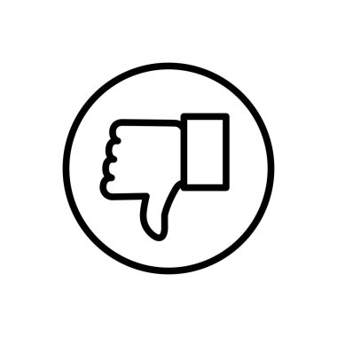 başparmak yukarı - beyaz arkaplanda başparmak aşağı simge vektör tasarım şablonu