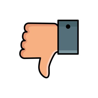 başparmak yukarı - beyaz arkaplanda başparmak aşağı simge vektör tasarım şablonu