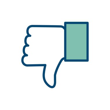 başparmak yukarı - beyaz arkaplanda başparmak aşağı simge vektör tasarım şablonu