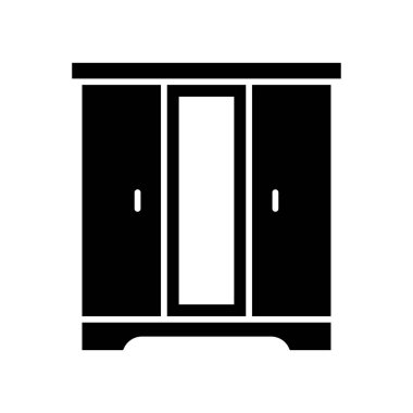 Gardırop simge vektör tasarım şablonu beyaz arkaplan