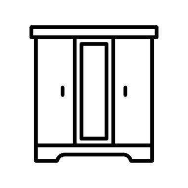 Gardırop simge vektör tasarım şablonu beyaz arkaplan