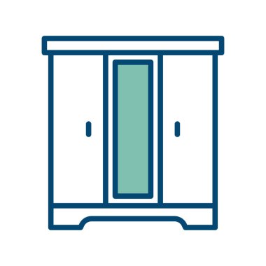 Gardırop simge vektör tasarım şablonu beyaz arkaplan