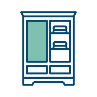 Gardırop simge vektör tasarım şablonu beyaz arkaplan