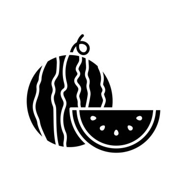 Beyaz arkaplanda karpuz simgesi tasarım şablonu