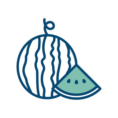 Beyaz arkaplanda karpuz simgesi tasarım şablonu