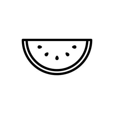 Beyaz arkaplanda karpuz simgesi tasarım şablonu