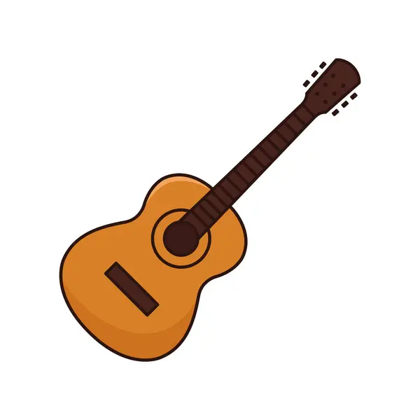 stock vector guitar icon vector design template in white background