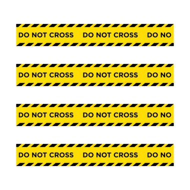 Beyaz arkaplanda barikat bant ikon vektör tasarım şablonu