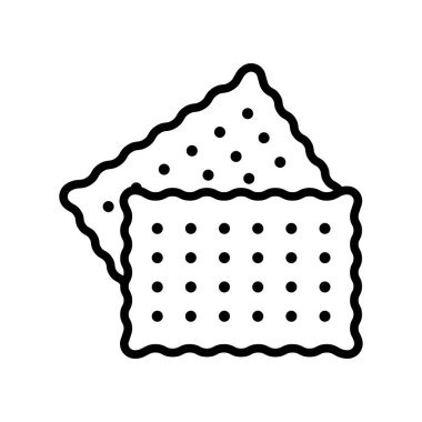 Bisküvi simgesi vektör tasarım şablonu beyaz arkaplan