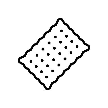 Bisküvi simgesi vektör tasarım şablonu beyaz arkaplan