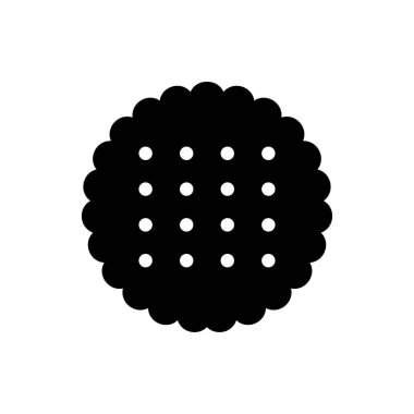 Bisküvi simgesi vektör tasarım şablonu beyaz arkaplan