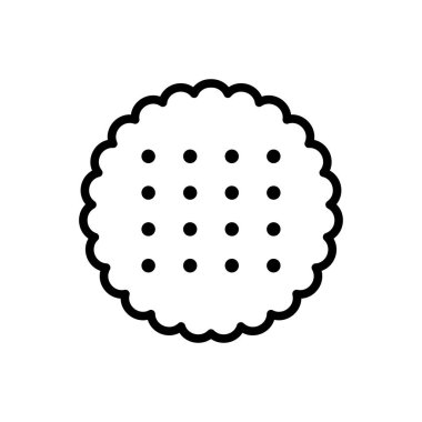 Bisküvi simgesi vektör tasarım şablonu beyaz arkaplan