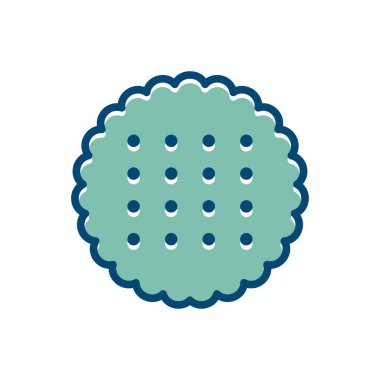 Bisküvi simgesi vektör tasarım şablonu beyaz arkaplan