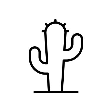 Kaktüs simgesi vektör tasarım şablonu beyaz arkaplan