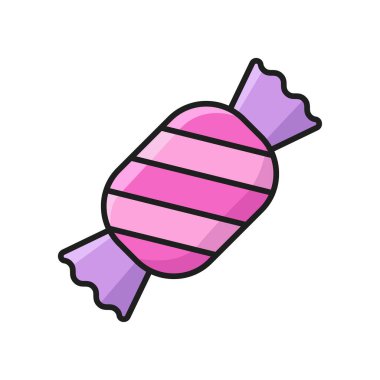 Şeker ikonu vektör tasarım şablonu beyaz arkaplan