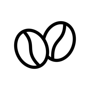 kahve çekirdeği simgesi vektör tasarım şablonu beyaz arkaplan