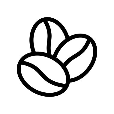 kahve çekirdeği simgesi vektör tasarım şablonu beyaz arkaplan