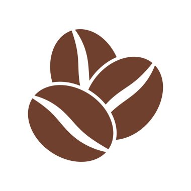 kahve çekirdeği simgesi vektör tasarım şablonu beyaz arkaplan