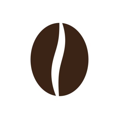 kahve çekirdeği simgesi vektör tasarım şablonu beyaz arkaplan