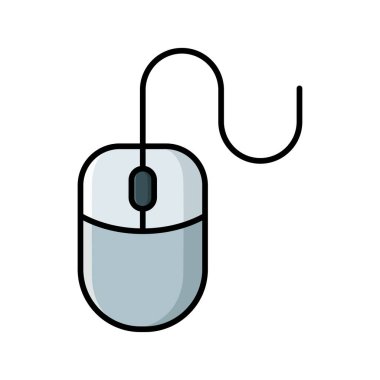 beyaz arkaplanda bilgisayar fare simgesi tasarım şablonu