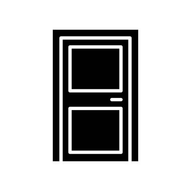 beyaz arkaplanda kapı simgesi tasarım şablonu