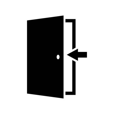 beyaz arkaplanda kapı simgesi tasarım şablonu