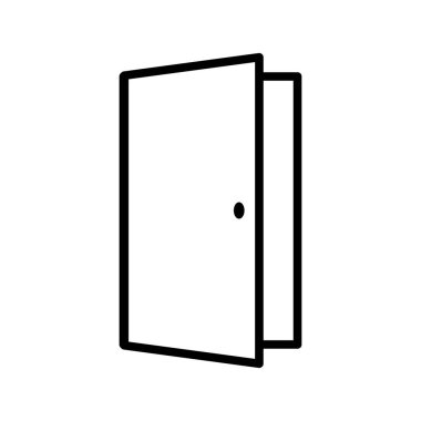 beyaz arkaplanda kapı simgesi tasarım şablonu