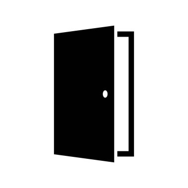 beyaz arkaplanda kapı simgesi tasarım şablonu