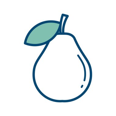 guava meyve simgesi vektör tasarım şablonu beyaz arkaplan