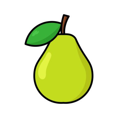 guava meyve simgesi vektör tasarım şablonu beyaz arkaplan