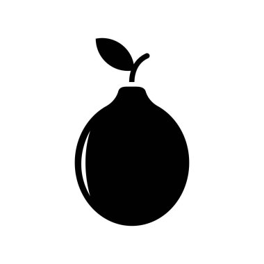 guava meyve simgesi vektör tasarım şablonu beyaz arkaplan